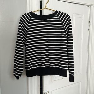 black and white striped sweatshirt